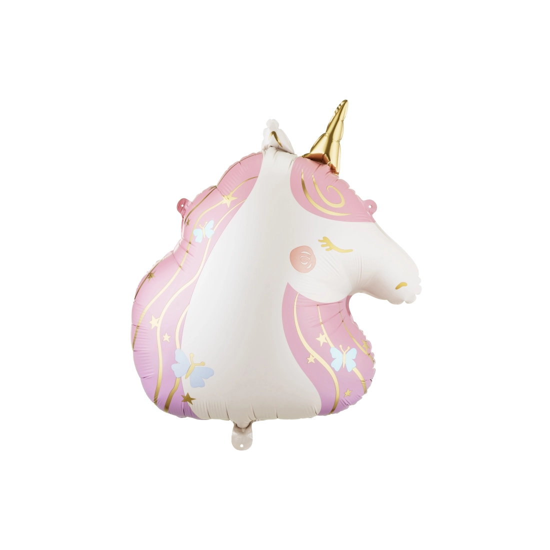 Palloncino in foil unicorno rosa crema