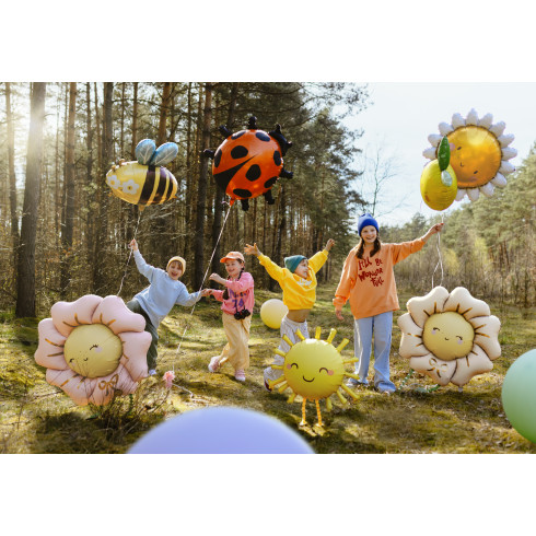 Folijski balon v obliki čebelice, 63,5 x 72 cm, za helij in zrak