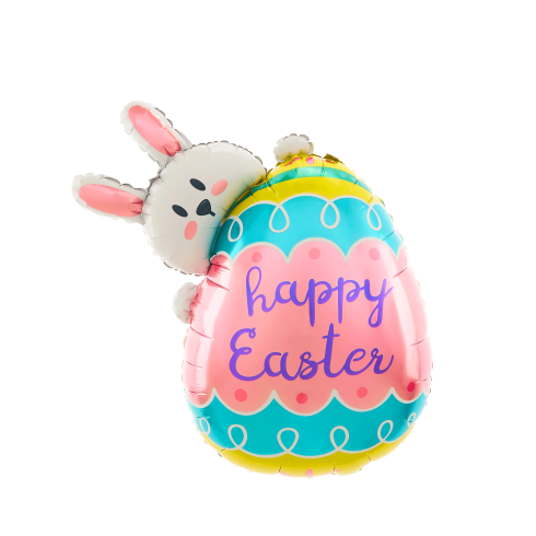 Fóliový balón zajac s veľkonočným vajíčkom