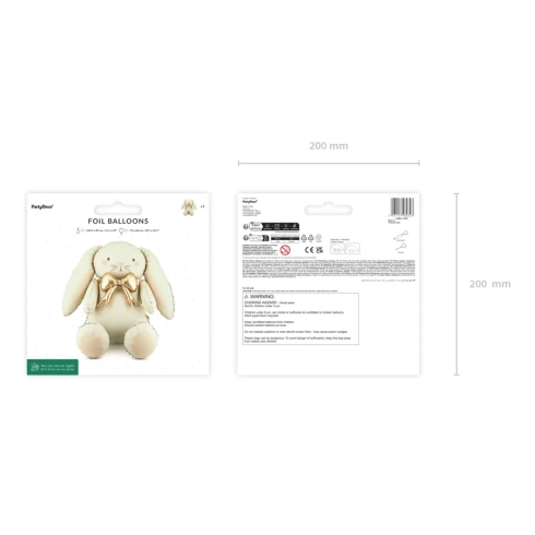 Fóliový balón zajačik krémovo ružový