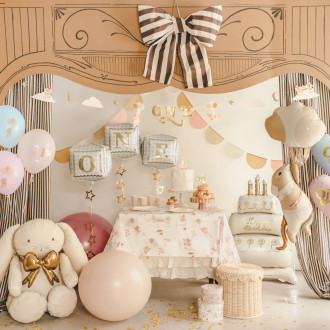 Fóliový balón zajačik krémovo ružový