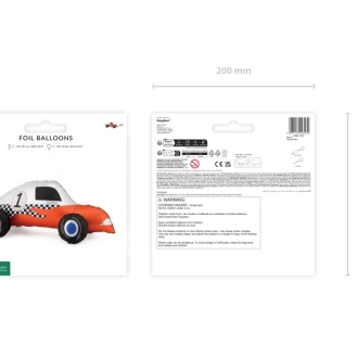 Foli balon trkaći auto stojeći, mix boja