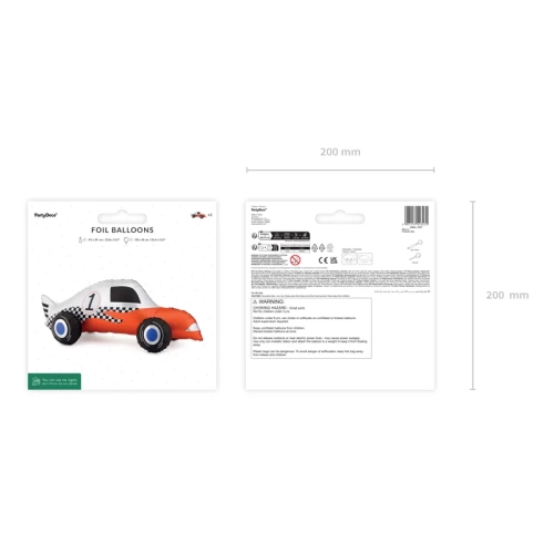 Balon din folie mașină de curse standing, asortat pe culori
