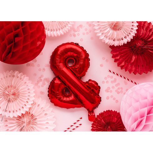 Fóliový balón znak & červený 35 cm