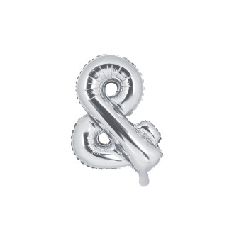 Fóliový balón znak & strieborný 35 cm