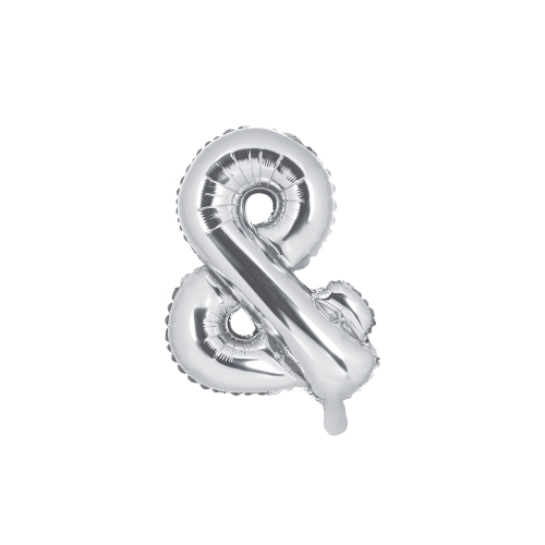 Balon din folie semn & argintiu 35 cm
