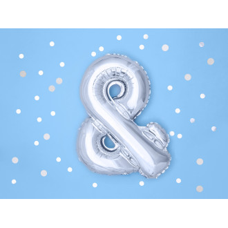 Fóliový balón znak & strieborný 35 cm