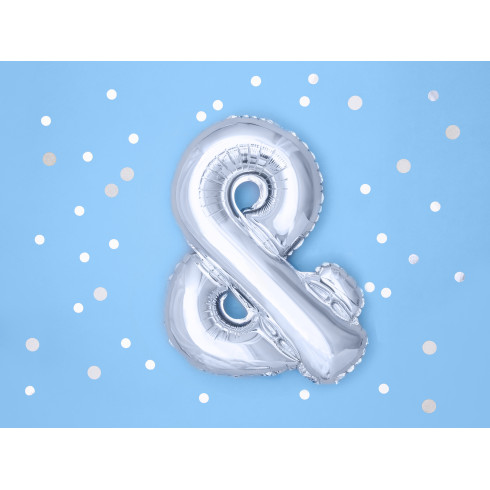 Fóliový balón znak & stříbrný 35 cm