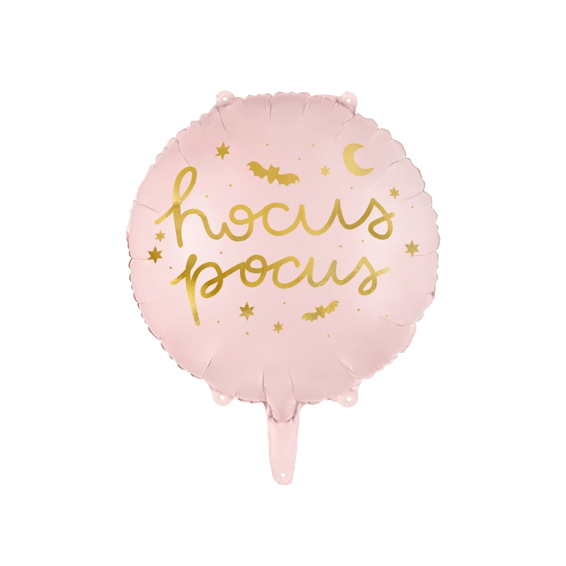 Hocus Pocus rózsaszín fólia lufi 45 cm arany mintával