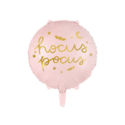 Hocus Pocus rózsaszín fólia lufi 45 cm arany mintával Hocus Pocus rózsaszín fólia lufi 45 cm arany mintával