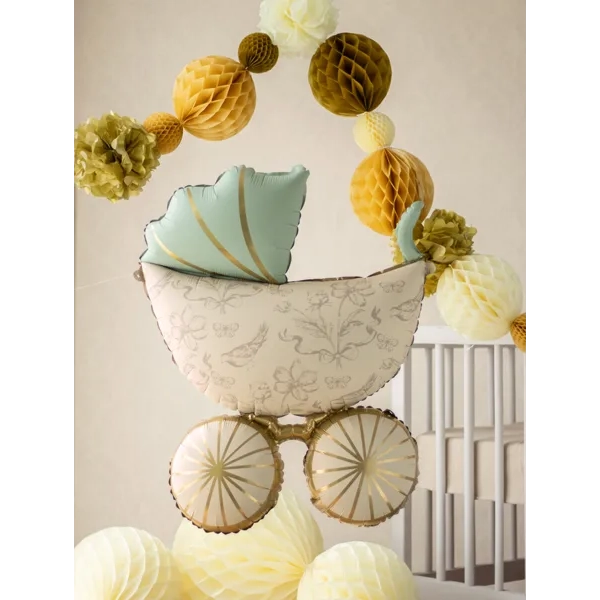 Fólia lufi babakocsi 67x96 cm, elegáns színkeverék