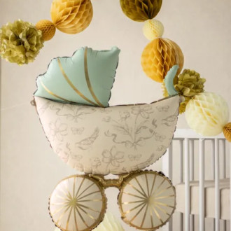 Folijski balonček voziček za dojenčka 67x96 cm, eleganten barvni miks