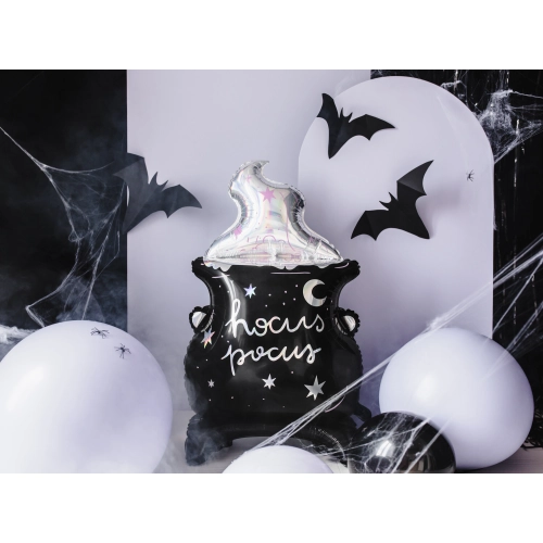 Balon folie cazan Hocus Pocus, negru, 64,5x109,5 cm, pentru Halloween