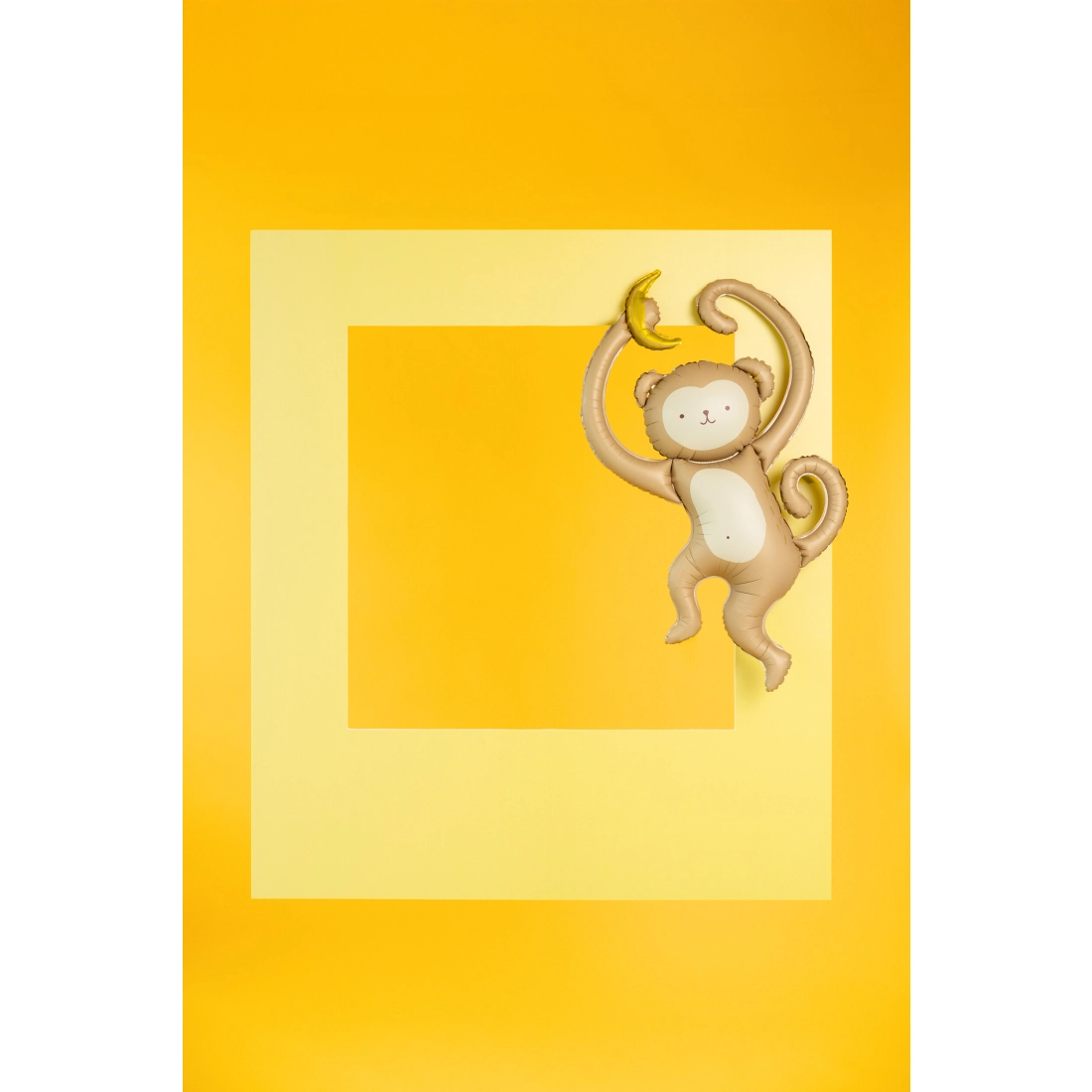 Fóliový balónik opica béžovo-krémová 51×88 cm