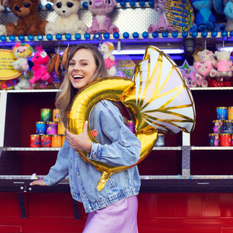 Folijski balon prstan zlat, 60 × 95 cm – idealen za zaroko in poroko