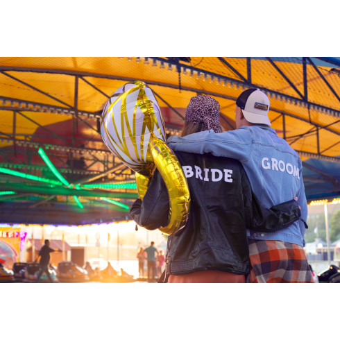 Folijski balon prstan zlat, 60 × 95 cm – idealen za zaroko in poroko