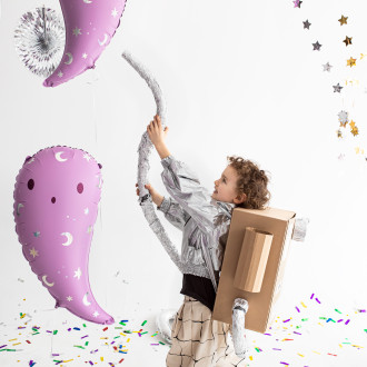 Folijski balon rožnati duh s holografskim motivom 41 × 70 cm