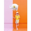 Balon folie elefant alb-auriu 83x58 cm