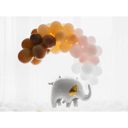 Balon folie elefant alb-auriu 83x58 cm