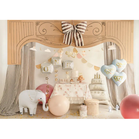 Fóliový balónik srdce ONE 45 cm svetlomodrý so zlatou potlačou