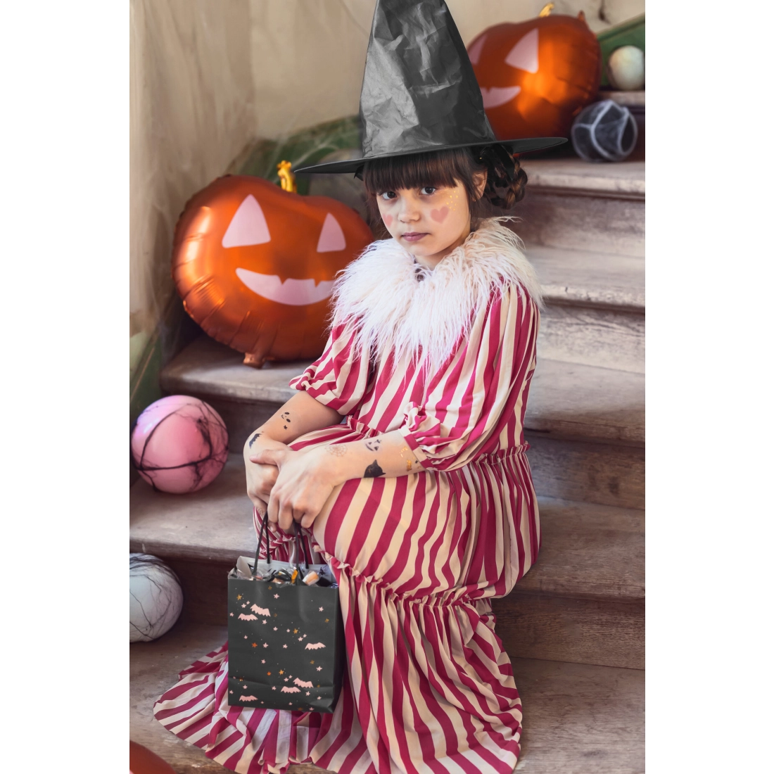 Balon folie dovleac Halloween, mat, 40x40 cm, mix de culori