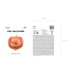 Balon folie dovleac Halloween, mat, 40x40 cm, mix de culori