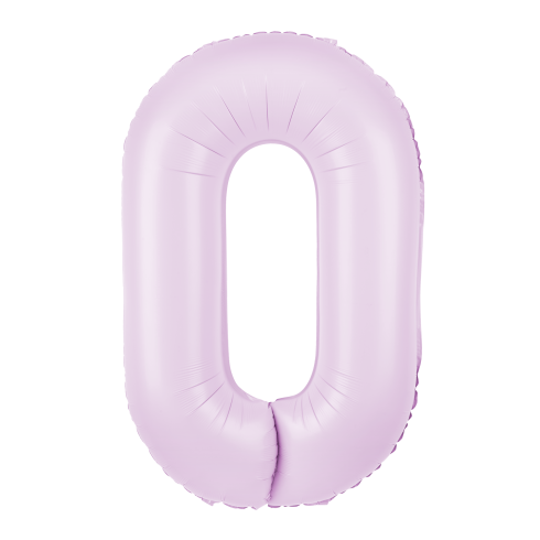 Lila matt fólia születésnapi lufiszám 0, 100 cm Lila matt fólia születésnapi lufiszám 0, 100 cm