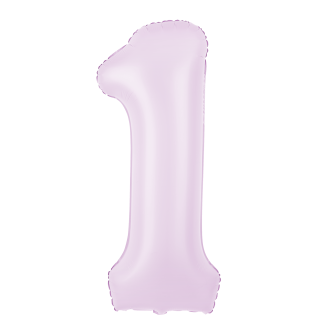 Folijski rojstnodnevni balon številka 1, lila mat, 100 cm