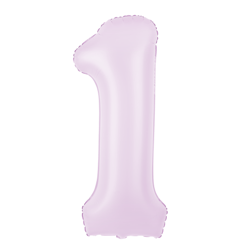 Fólia szülinapi lufi, 1-es szám, lila matt, 100 cm Fólia szülinapi lufi, 1-es szám, lila matt, 100 cm