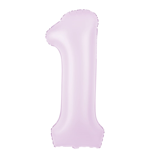 Fólia szülinapi lufi, 1-es szám, lila matt, 100 cm