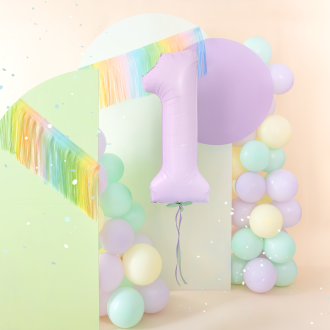 Folijski rojstnodnevni balon številka 1, lila mat, 100 cm