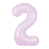 Lila matt fólia szülinapi lufi 2-es szám, 100 cm