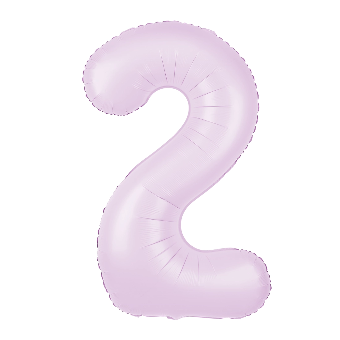 Lila matt fólia szülinapi lufi 2-es szám, 100 cm