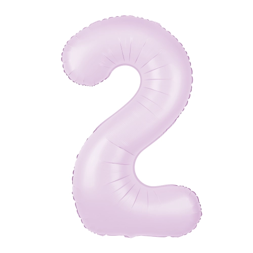 Lila matt fólia szülinapi lufi 2-es szám, 100 cm