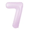 Balon aniversar folie cifră 7, lila mat, 100 cm