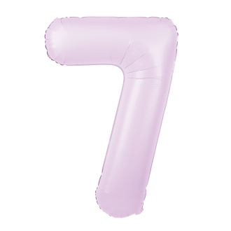 Foliasti rojstnodnevni balon številka 7, lila mat, 100 cm