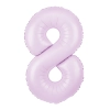 Balon aniversar din folie, cifră 8, lila mat, 100 cm