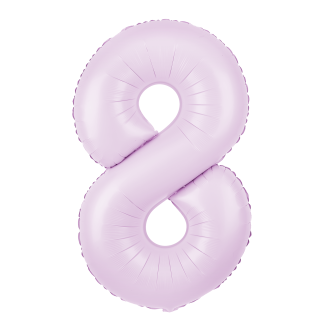 Folijski rojstnodnevni balon številka 8, lila mat, 100 cm