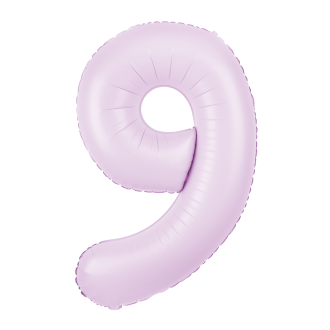 Folijski rojstnodnevni balon številka 9, lila mat, 100 cm