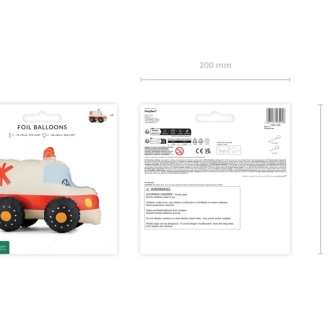 Foli balon u obliku hitne pomoći, stojeći, razne boje