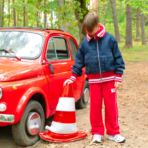 Foliasti stoječi balon prometni stožec 65 x 88 cm