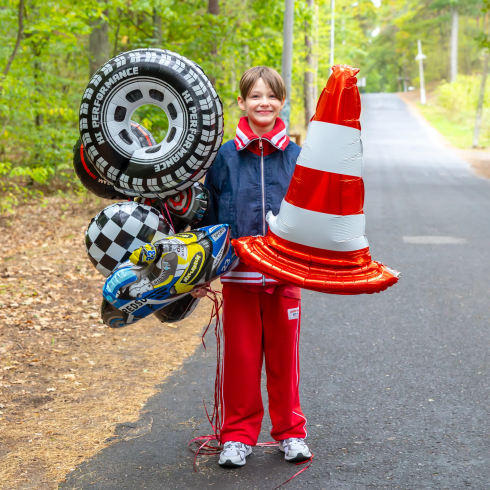Foliasti stoječi balon prometni stožec 65 x 88 cm