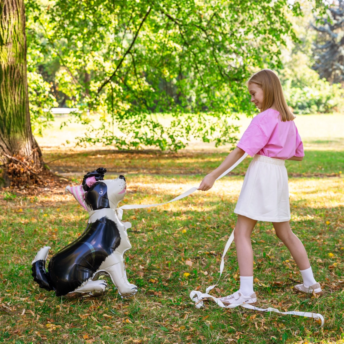 Balon folie 3D Border Collie cu șapcă