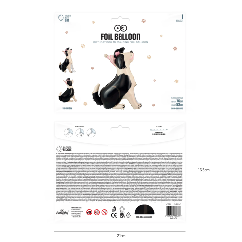 Foli balon na napuhavanje Border Collie s kapom