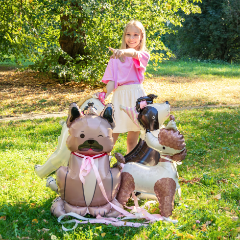 Álló fólia lufi bulldog sapkával 60x98 cm