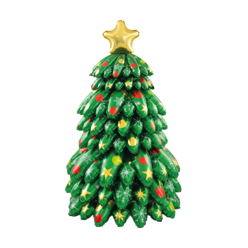 Balon folie în picioare brad de Crăciun 73x130 cm