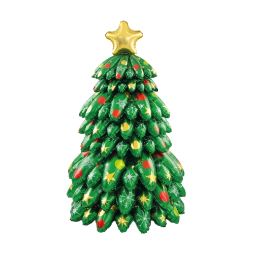 Balon folie în picioare brad de Crăciun 73x130 cm