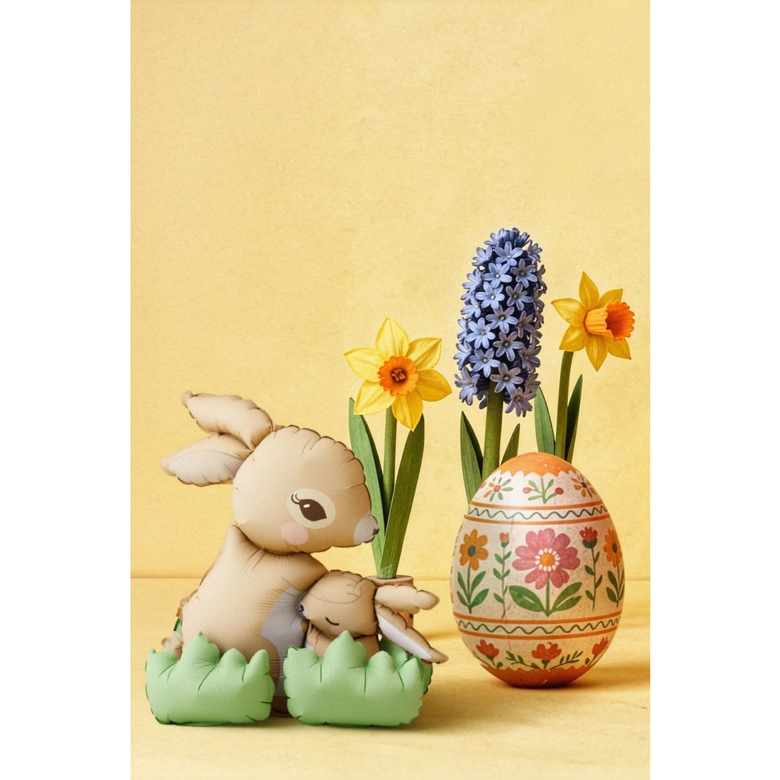 Álló fólia léggömb nyuszi, vegyes színekben