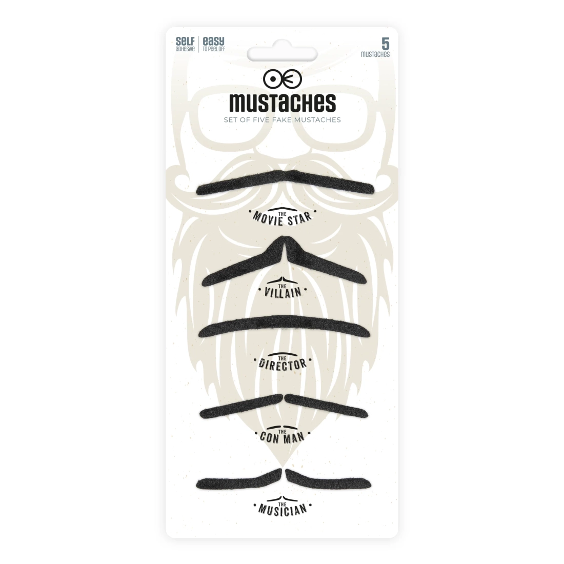 Rekviziti za fotokutak, umjetni crni brkovi, 5 kom