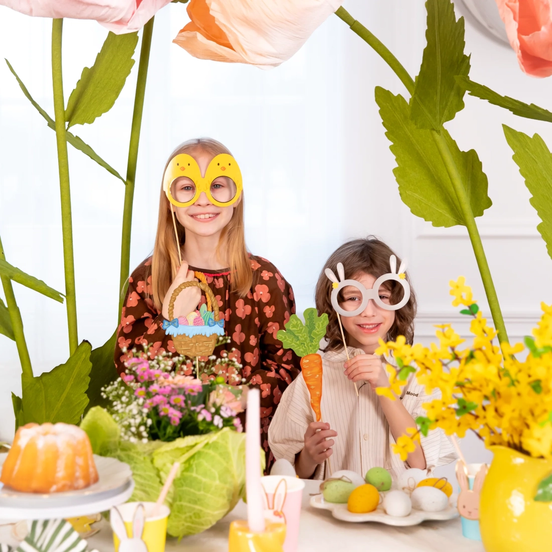 Recuzite pentru fotobooth de Paște, set 8 buc.